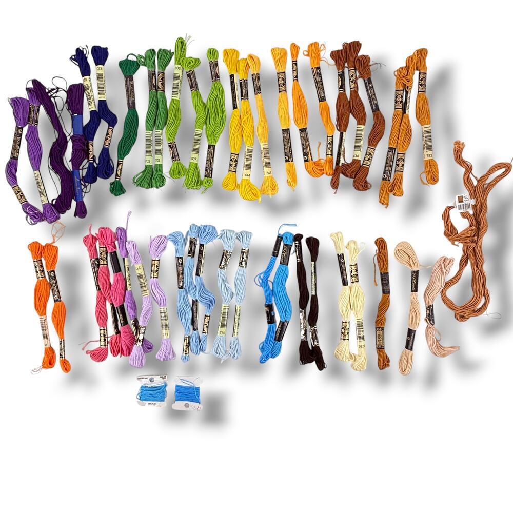 DMC Mouline Special Embroidery Floss 46+ Lot Assorted Colors Cross Stitch